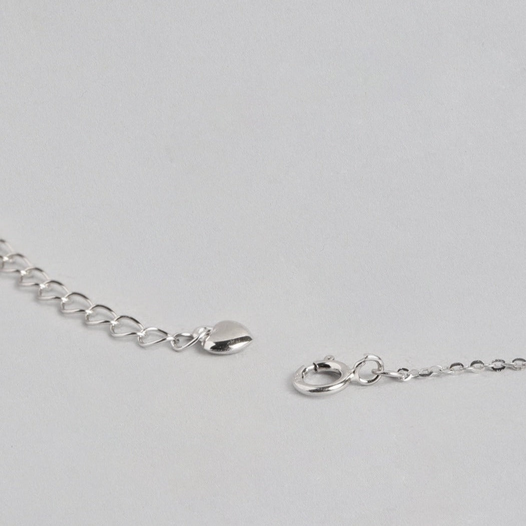 Blue Solitaire 925 Sterling Silver Necklace