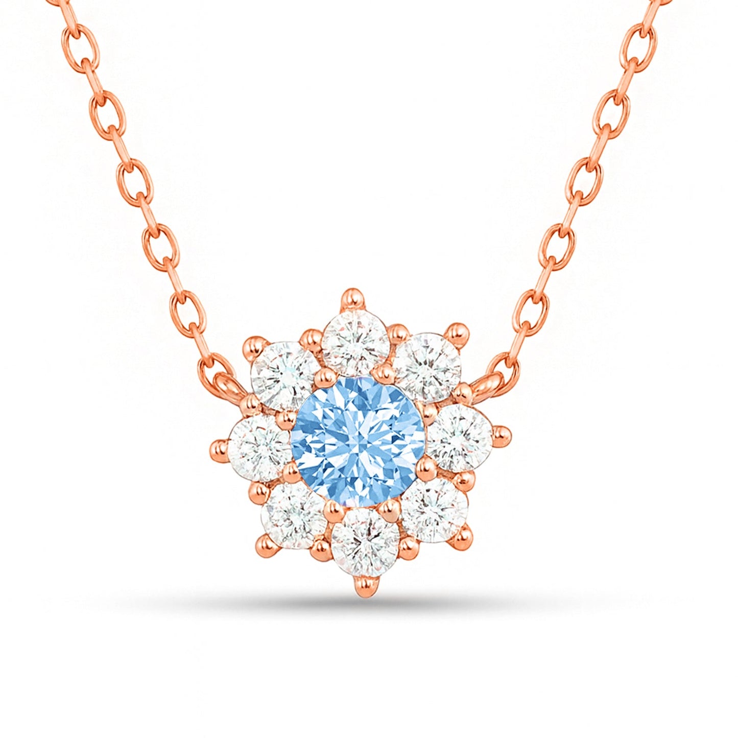 The Sea Flower Silver Rose Gold Plated Necklace